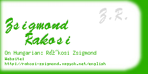 zsigmond rakosi business card